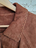 COGNAC SUEDE women's 3/4 coat