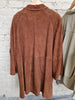 COGNAC SUEDE women's 3/4 coat