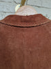 COGNAC SUEDE women's 3/4 coat