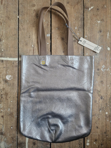 Archive Gunmetal Silver metallic tote bag