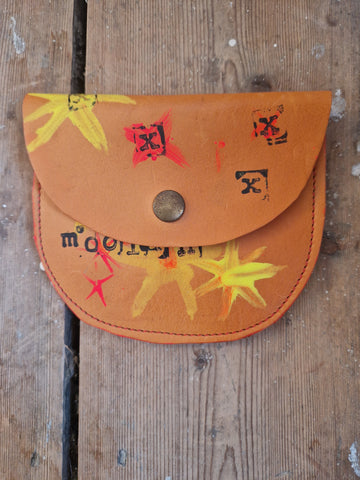 Archive Moolah leather painted purse
