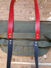 Archive Totely canvas Shopper Olive with navy and red straps