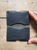 Cardholder wallet in Black saddlery leather