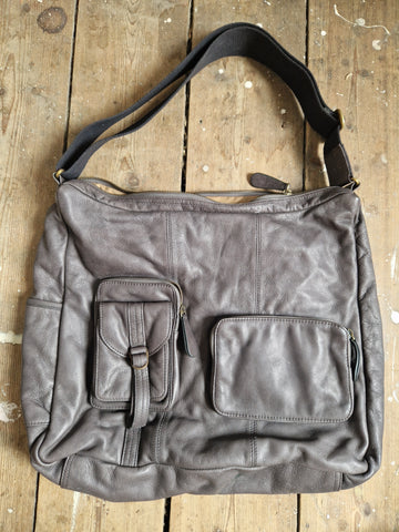 Archive Explorer Grey leather bag